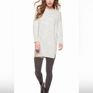 Dex Long Sleeve Crew Neck Dress With Lace-up Detail Side Seam Size Medium